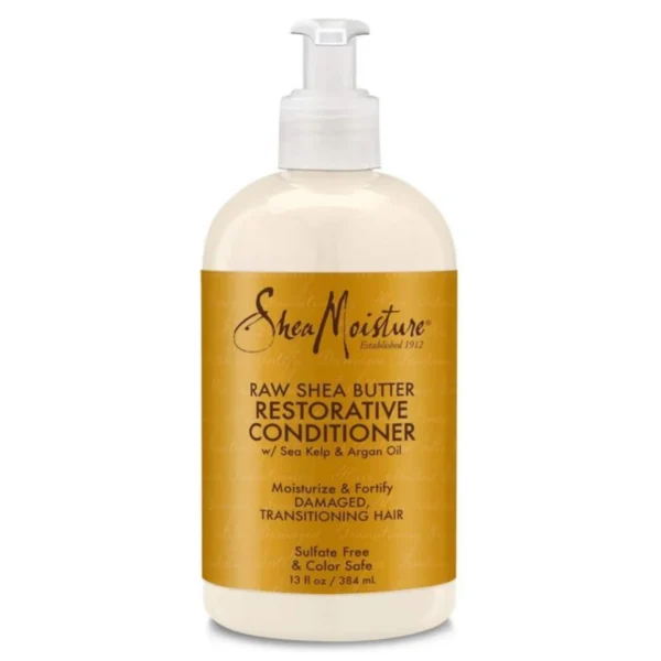 Shea Moisture Raw Shea Butter Moisture Retention Conditioner is a nourishing hair care product designed to hydrate and revitalize dry, damaged hair. Enriched with the power of raw shea butter, this conditioner provides deep moisture, helping to repair split ends and improve hair elasticity. Its gentle formula is free from harmful chemicals like sulfates, parabens, and mineral oil, making it suitable for all hair types. Key benefits: Deeply moisturizes: Infused with raw shea butter, this conditioner provides intense hydration to dry and brittle hair. Repairs damage: Helps to mend split ends and restore hair's natural strength and elasticity. Detangles effortlessly: Smoothes the hair cuticle, making it easier to comb through and reduce breakage. Enhances shine: Leaves hair looking healthy, lustrous, and full of life. Suitable for all hair types: Gentle enough for sensitive scalps and effective for various hair textures. Natural ingredients: Formulated with natural, plant-based ingredients, providing a healthier alternative to chemically-laden conditioners.